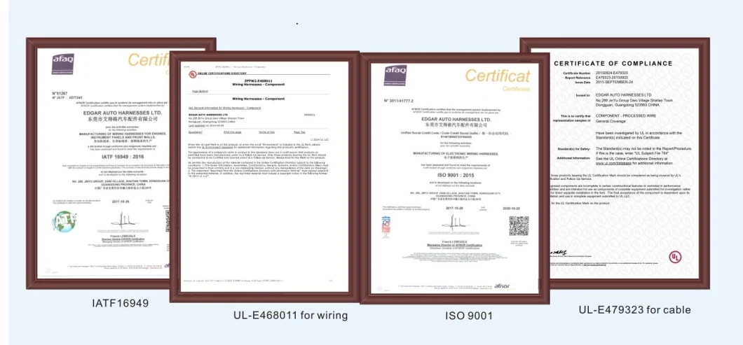 Us UL Certified Wiring Harness Application for Electrical Cabinets Control Box with Ipc620