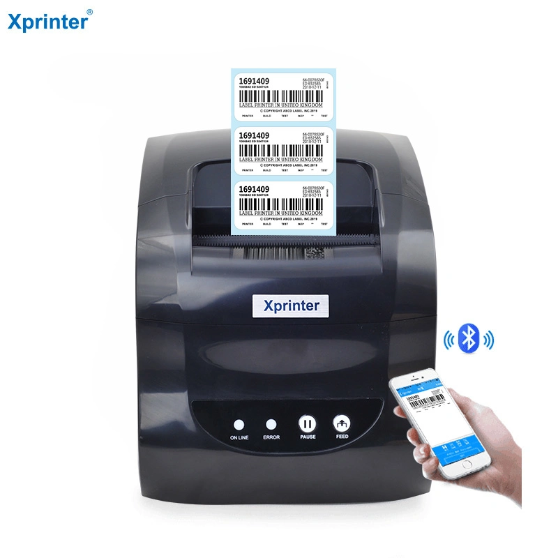 Xprinter XP-P323B USB+Bluetooth Stardard Version Mini Label Printer 80mm Portable Printer