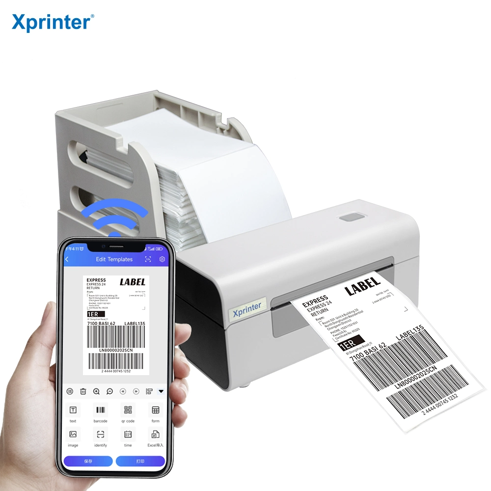 Xprinter XP-T451B High Quality 110mm 4 Inch Label Barcode Printer USB Port Thermal Printer