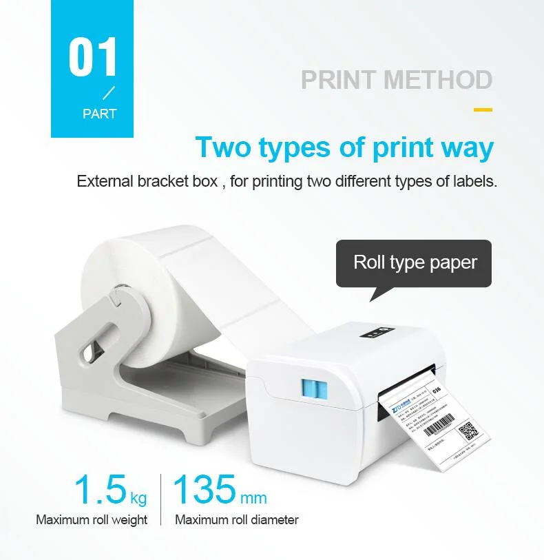 Barway 203dpi 9200 USB Desktop Direct Thermal 4*6 Inch Shipping Label Printer