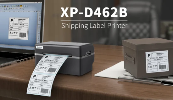 Xprinter XP-D462B ODM Stampa ad alta velocità Stampante termica per etichette da 4 pollici Stampante per etichette di spedizione portatile