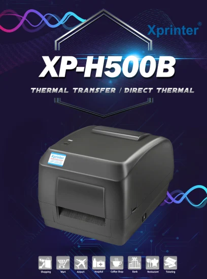 Stampante per etichette con codici a barre intelligente Xprinter XP-H500B da 4 pollici per Express